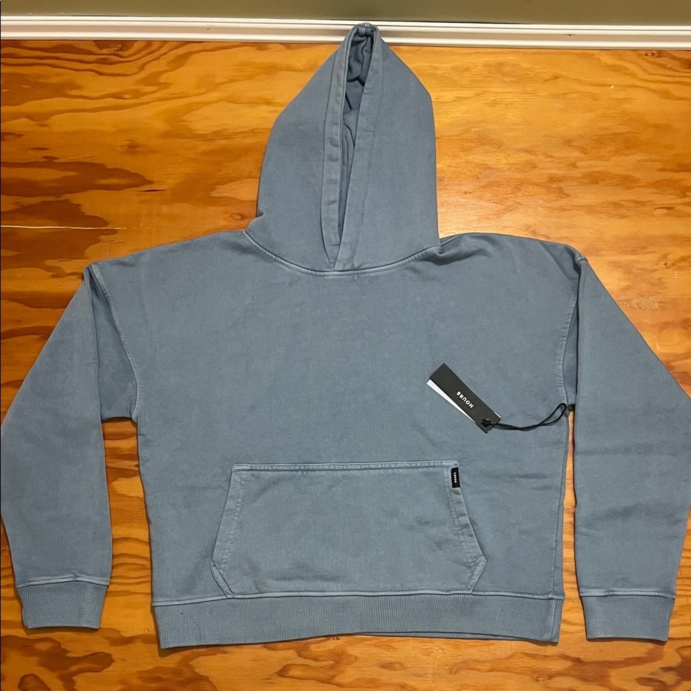 Men's Casual Blue Hoodie Sweater